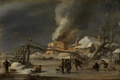Winterlandschaft Mit Kalkofen