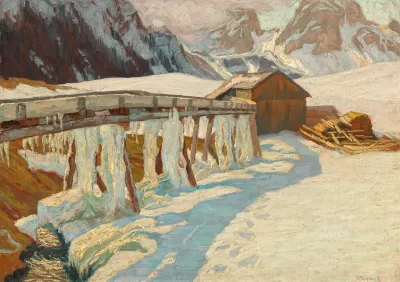 Winterlandschaft Mit Muhle