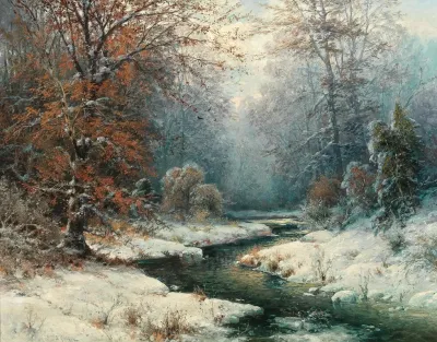 Winterliche Flusslandschaft