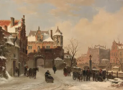 Winterliche Stadtansicht