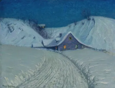Winters Cabin At The Curve