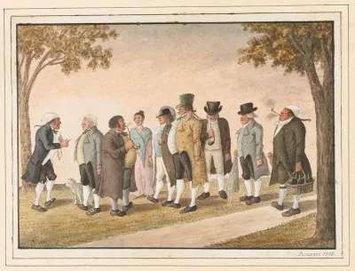Wirth Und Badegaste Auf Blumenstein