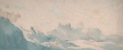 Wispy Cloud Above An Alpine Formation