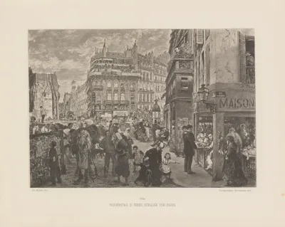 Wochentag in einer strasse von paris