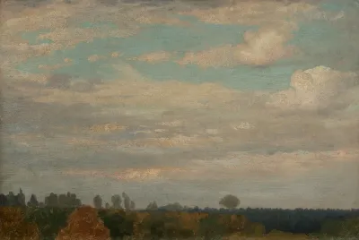 Wolken Uber Herbstlichem Wald