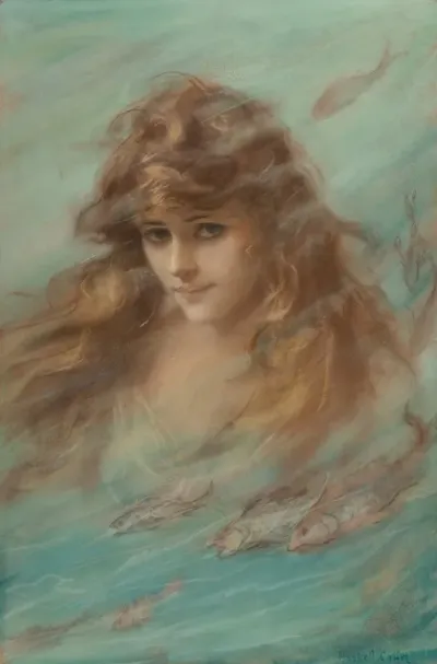 Woman Among Fish