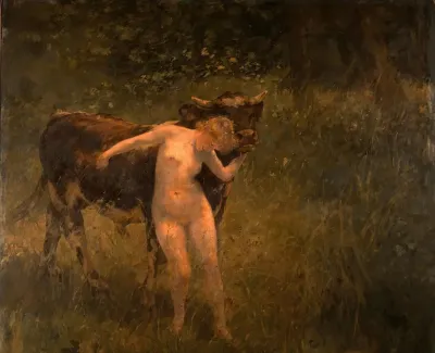 Woman And Bull