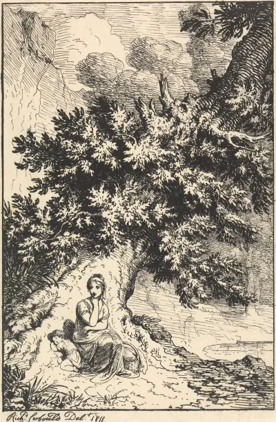 Woman And Child Beneath A Tree