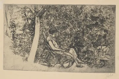 Woman And Girl In Garden