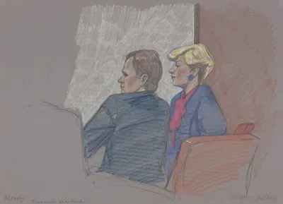 Woman And Man Seated At An Unidentified Trial Possibly Related To Texas V Sue O Miller A Child Kidnapping Case
