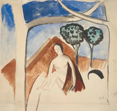 Woman And Mountain