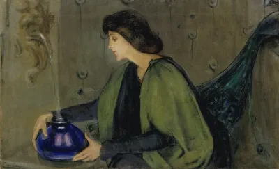 Woman And Peacock
