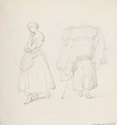 Woman And Travelling Merchant