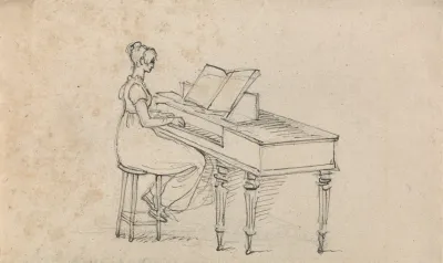 Woman At A Square Piano
