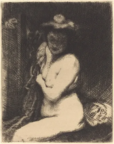 Woman At Her Toilette La Toilette