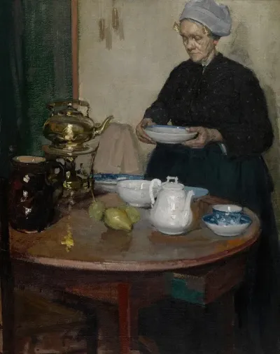 Woman At The Coffee Table