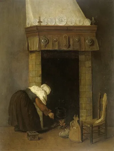 Woman At The Hearth