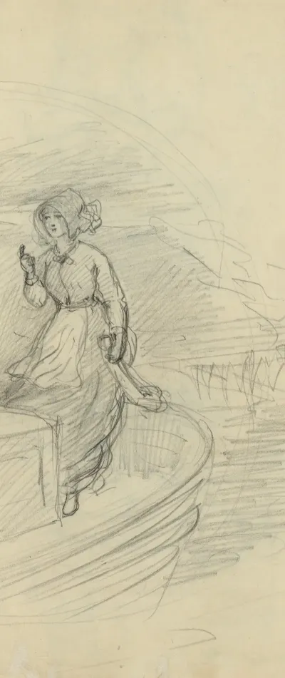 Woman At The Helm Of A Boat
