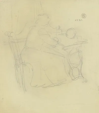 Woman At The Sewing Machine