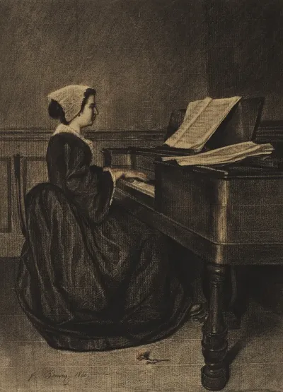 Woman At The Spinet