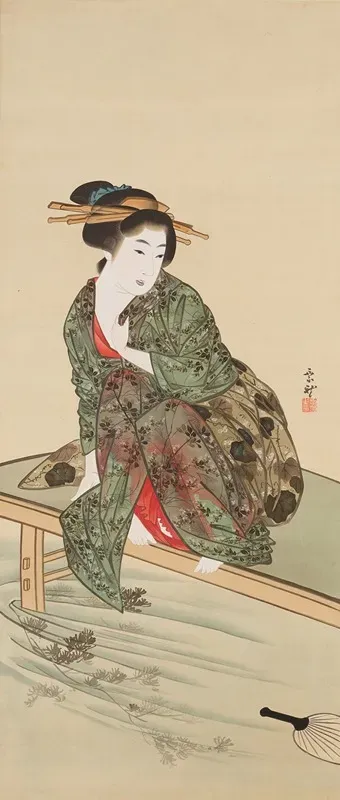 Woman By A Stream