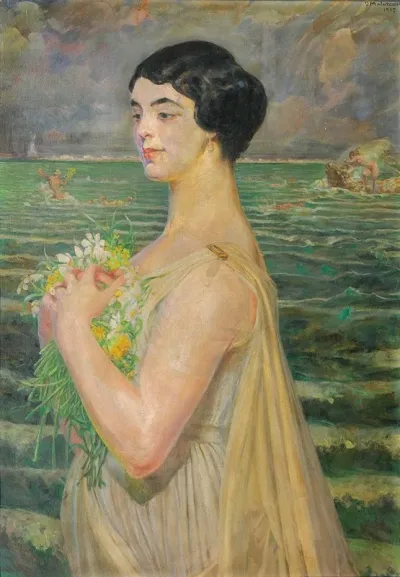 Woman By The Sea