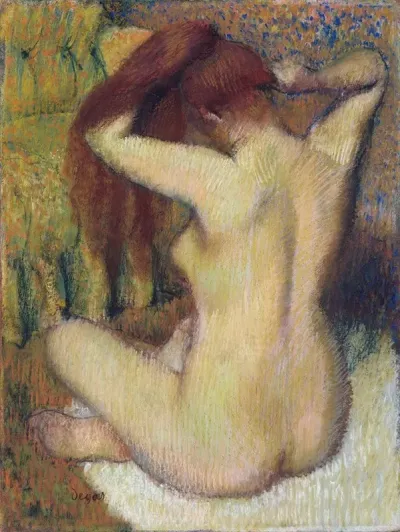 Woman Combing Her Hair 3