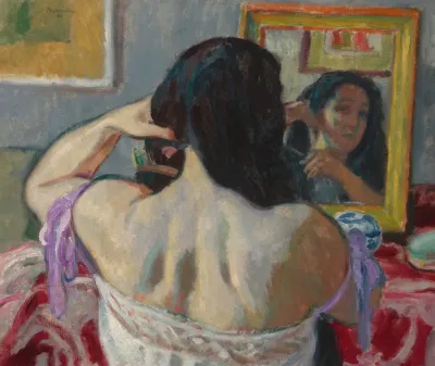 Woman Combing Her Hair 5