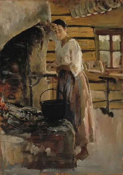 Woman Cooking Whitefish