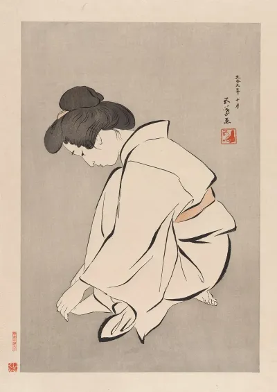 Woman Cutting Her Toenails