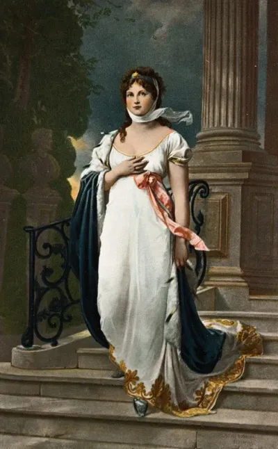 Woman Descending A Stairway