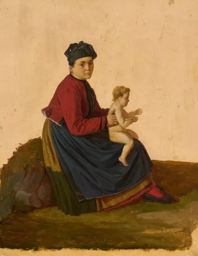 Woman From Hauenstein With A Child