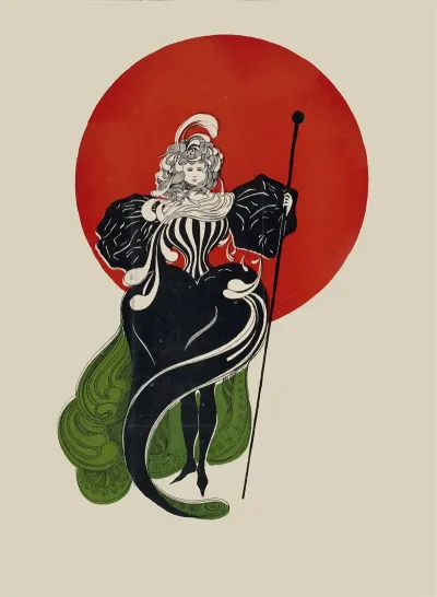 Woman Holding A Staff