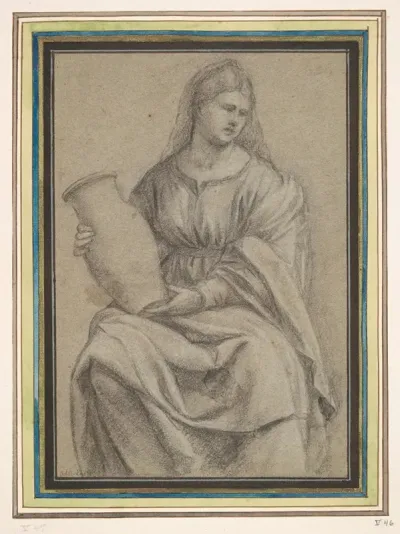 Woman Holding A Vase