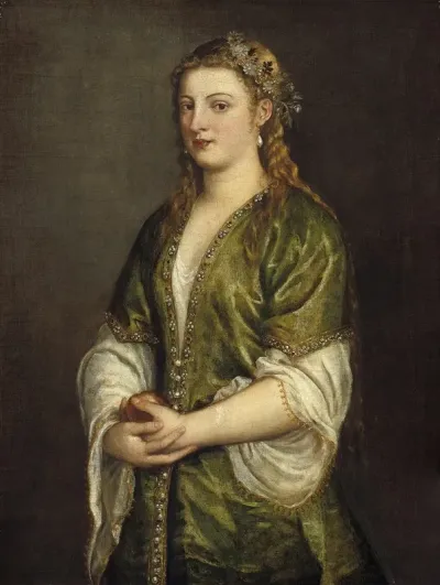 Woman Holding An Apple
