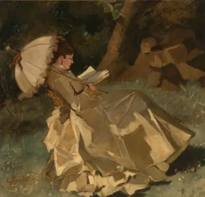 Woman Holding An Umbrella