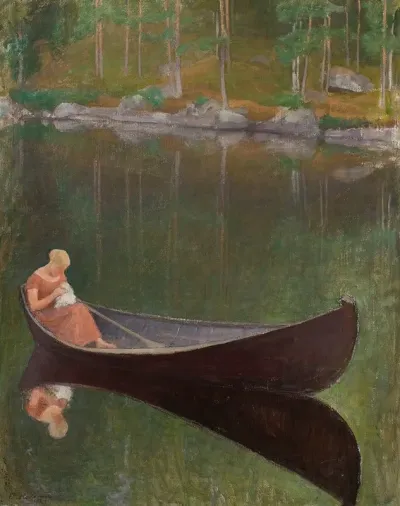 Woman In A Boat