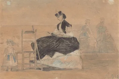 Woman In A Crinoline On The Beach Of Trouville