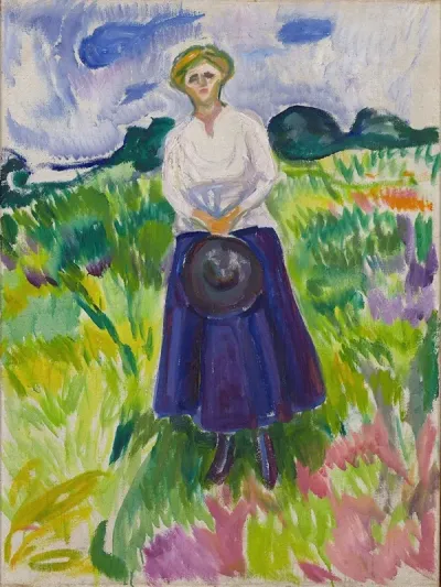 Woman In A Green Meadow