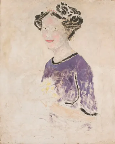 Woman In A Lilac Dress