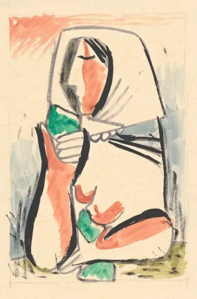 Woman In A Scarf