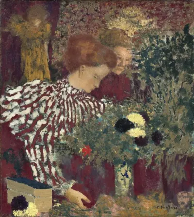 Woman In A Striped Dress
