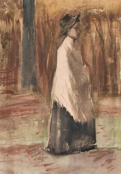 Woman In A Wood