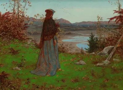 Woman In An Autumn Landscape
