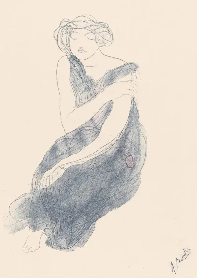 Woman In Blue Dress 2