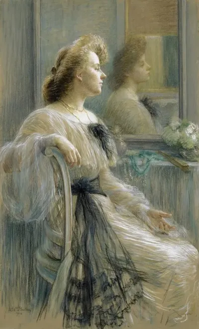 Woman In Front Of A Mirror Annette Osterlind