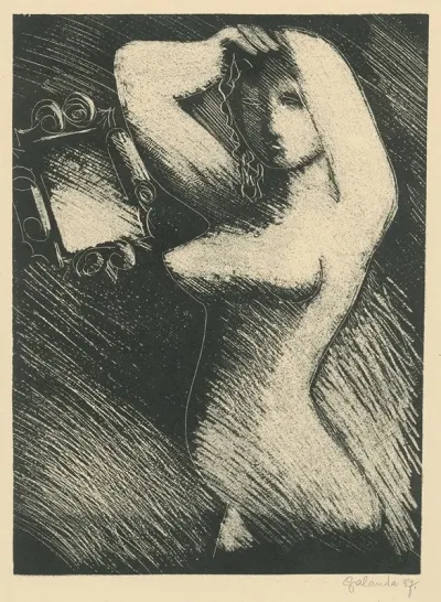 Woman In Front Of A Mirror
