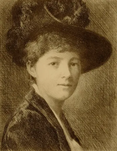 Woman In Plumed Hat