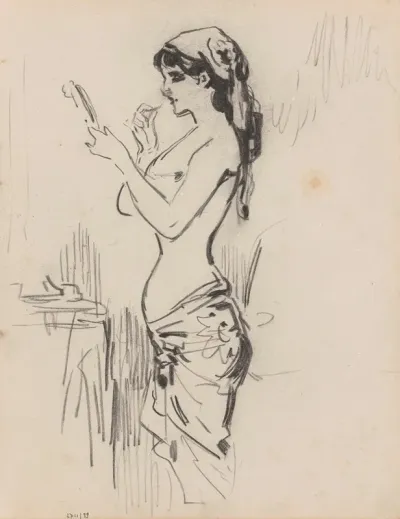 Woman Making Toilet