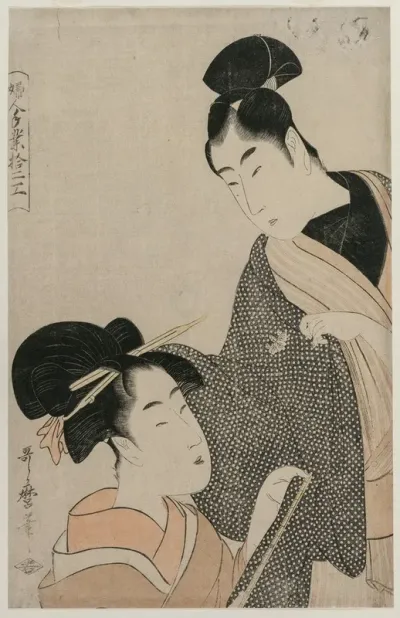 Woman Measuring A Mans Gown From The Series Twelve Occupations Of Women